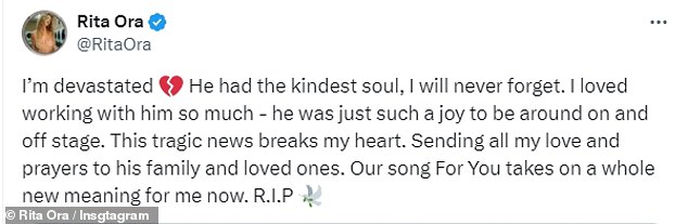 Following the news of his death, Rita said: 