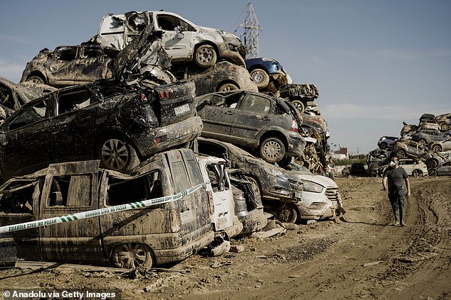 The floods seriously affected the region's infrastructure and swept away countless cars in their wake.