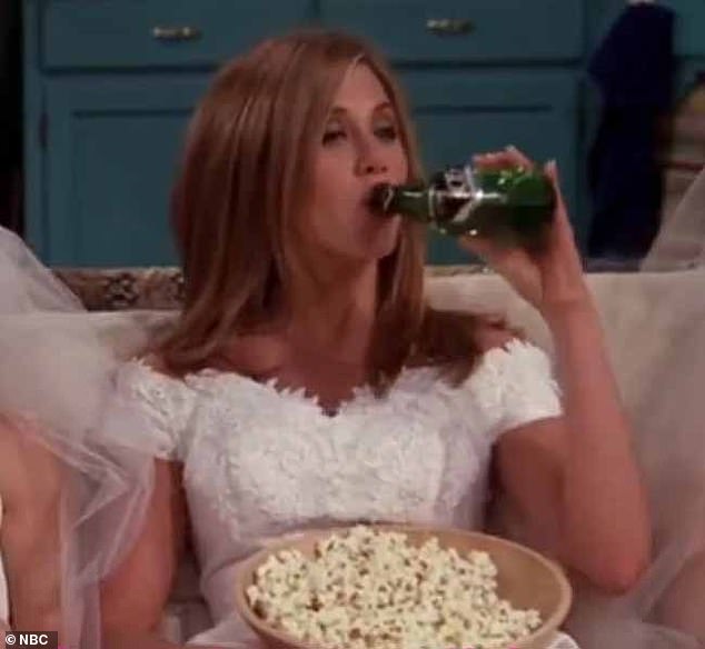 Careful observers noticed that the wedding dress worn by Rachel, played by Jennifer Aniston (pictured), in the first episode, is not the same one she wears in season four when she supposedly wears the dress again.