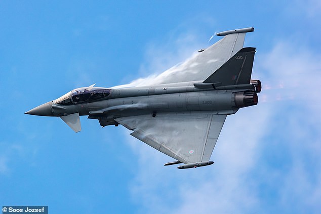 RAF pilots will use Striker IIs while operating the Typhoon (pictured), the aircraft manufactured by German firm Eurofighter.