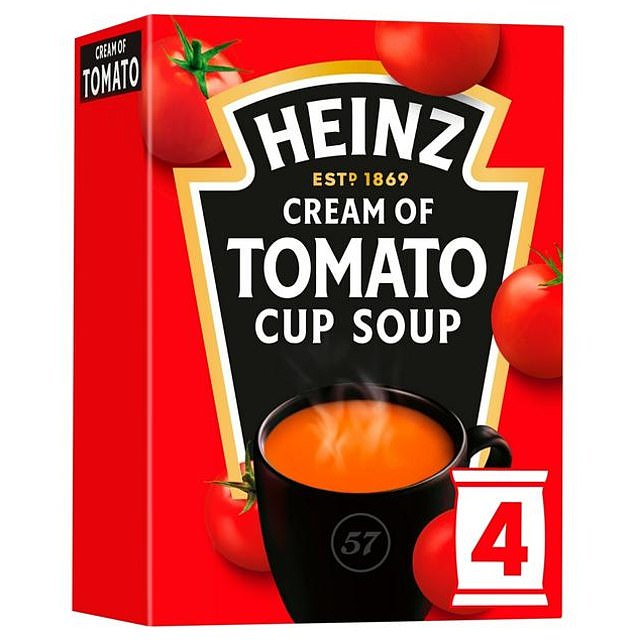 Tomatoes make up 36 percent of a sachet's contents, however next on the list is sugar, followed by modified potato starch, glucose syrup, whey powder and red beet powder.