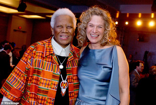 Ella Jenkins and Carole King during the 46th Annual GRAMMY Awards in 2004