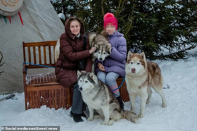 Ms Khusainova, 48, was on her way to work when her path took her in front of a shelter.