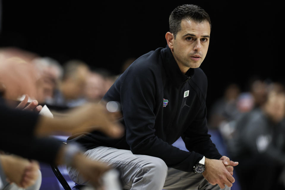 JACKSONVILLE, FLORIDA - NOVEMBER 4: Head coach Todd Golden of the Florida Gators looks on during the second half of a game against the South Florida Bulls at VyStar Veterans Memorial Arena on November 4, 2024 in Jacksonville, Florida. (Photo by James Gilbert/Getty Images)