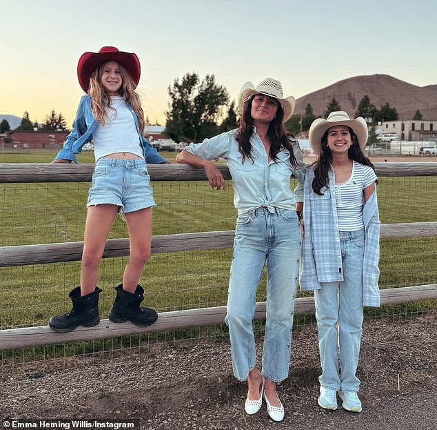 The Die Hard alum and Heming, who married in 2009, are also parents to 12-year-old daughter Mabel Ray Willis (right, pictured on July 4).