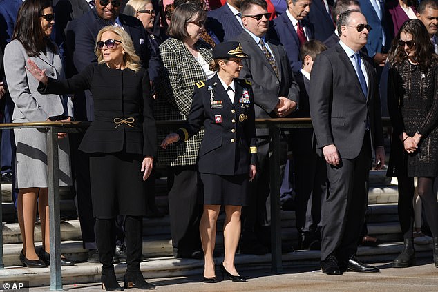 Jill Biden at Arlington National Cemetery to commemorate Veterans Day