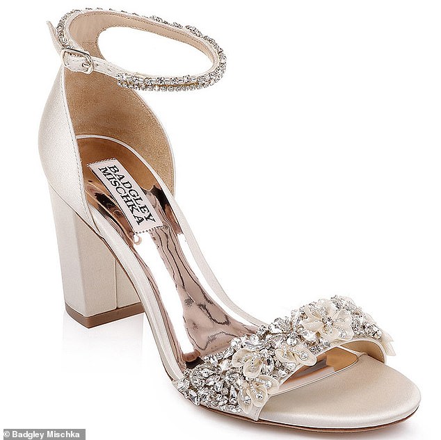 It appears her exact pair of Badgley Mischka heels are no longer on sale, but a similar pair of stunning shoes from the famous designer can cost upwards of $245.