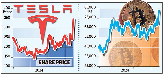 1731368551 167 Cryptocurrencies and Tesla Soar in Trump Trading Frenzy Bitcoin Set