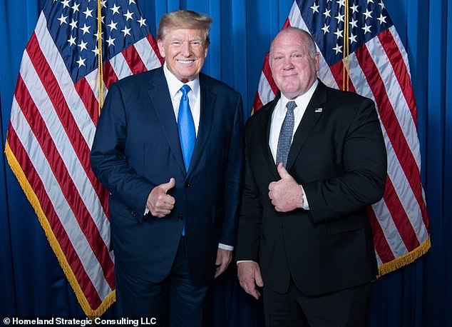 Tom Homan and elected president Donald Trump on the campaign trail