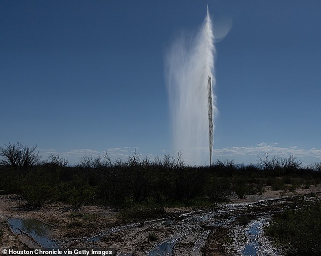 The Toyah well, for example, is 11,331 feet deep and was drilled in 1961 by the El Paso Gas Company. It had been dormant for decades.