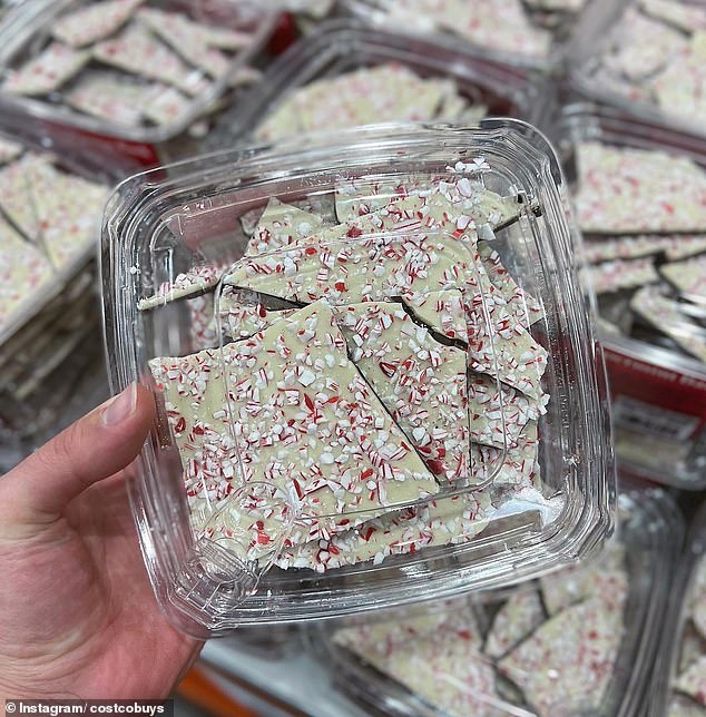 Costco recently began offering their seasonal Kirkland Signature Peppermint Bark.