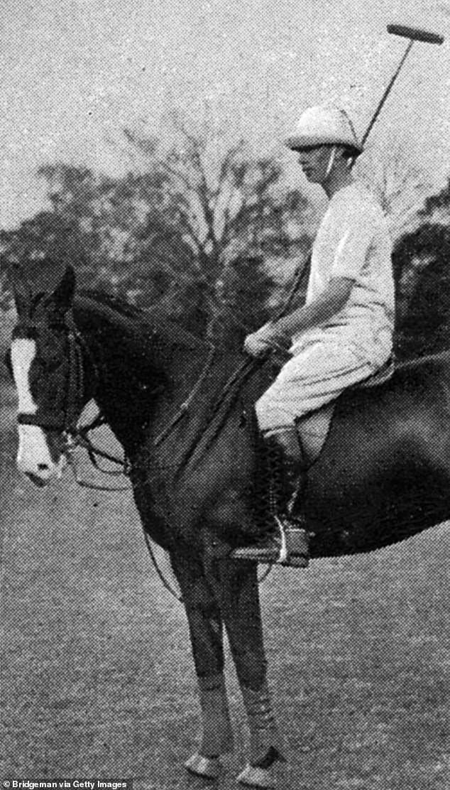 George VI photographed at a Lords versus the Commons polo match in 1937