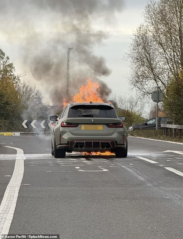 Malin's car was seen abandoned and on fire while on the highway.