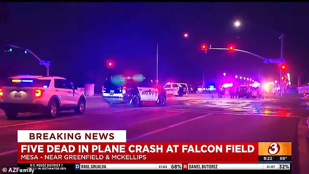 Witnesses to the crash told police that a multimillion-dollar airliner never left the ground at Falcon Field after attempting to take off around 4:45 p.m.