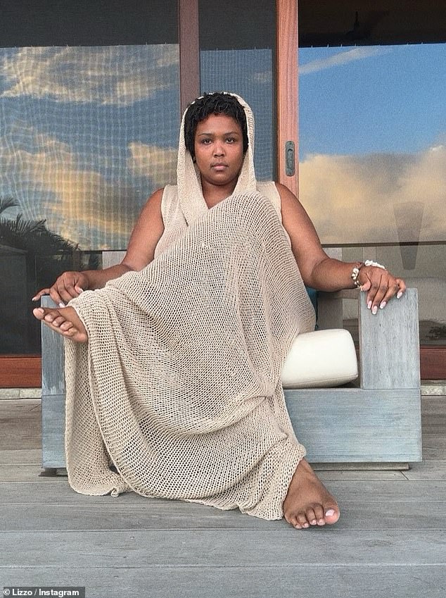 Lizzo was making the most of her getaway, modeling a variety of chic looks while soaking up the sun.