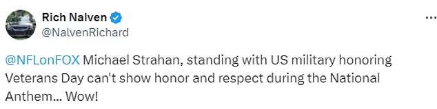 Social media was ablaze with comments about Strahan's 'disrespectful' gesture on Sunday