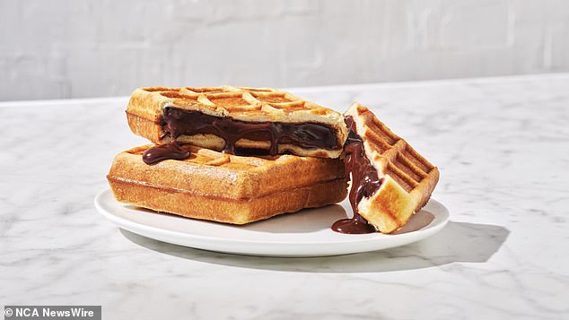 Belgian hot chocolate waffles are now available on Virgin's new inflight menu (pictured).