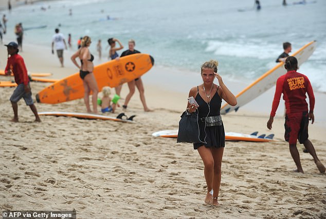 Travelers urged to check if their flight has been canceled or delayed (file photo of tourists on Kuta Beach in Bali)