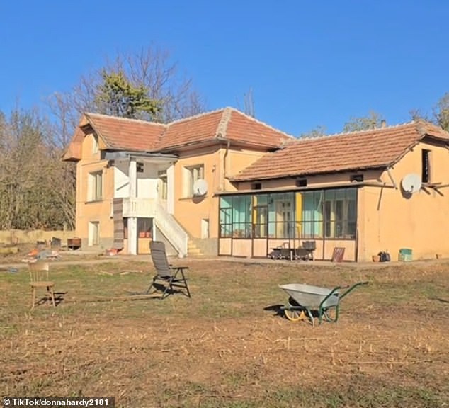 The mother-of-three claims she paid just €26,000 (£21,000) for the property, which includes a smaller house at the rear, a barn 