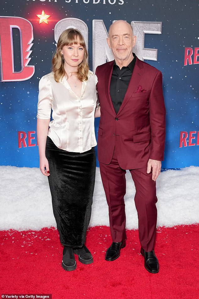 JK's daughter Olivia joined her father at the premiere in New York on Monday.