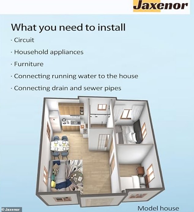 According to Amazon, buyers must also provide their own appliances, furniture, a source of running water, and a connection to drain and sewer pipes.