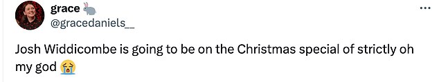 On Monday, Strictly and Josh fans went wild over the news and took to X shortly after the announcement to share their joy at taking part.