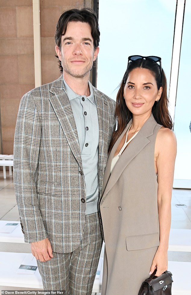 The funnyman revealed that his wife, Olivia Munn, performs random drug tests on him. 'It's like a relief. I like that I can't even have that question on her mind or anyone else' (Pictured in Paris in June)