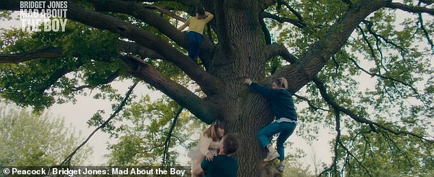 During a trip to the park, Bridget discovers that her two children are trapped in a tree.