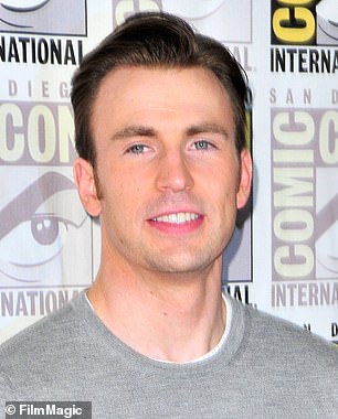 While playing Captain America, Evans had shorter, blonder hair; seen clean shaven at a Comic-Con event in 2014