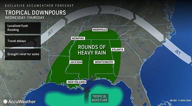 The NHC reported there is a 40 percent chance the storm will become a tropical storm in the next 48 hours and parts of the U.S. can expect localized flash flooding early next week.