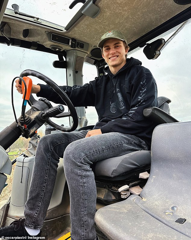 The F1 star has had a stellar year behind the wheel of McLaren, but saw the fun side of his struggle to drive a tractor.