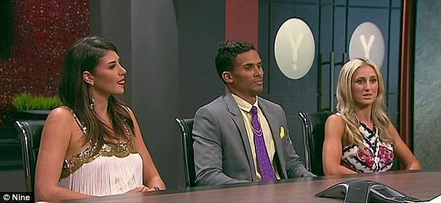 'Just because you're a cast member and the people on set are personal, treat them with respect. How are we different? We're just the fucking morons who want to be famous and are doing the show. Stephanie (left) and Roxy (right) are pictured with fellow contestant John Steffensen.