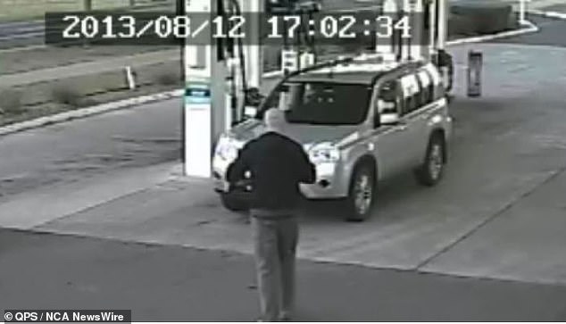 Van de Wetering was seen on CCTV (pictured) by police during their investigation.