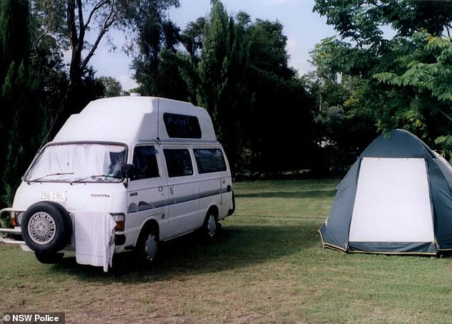 On the night of her disappearance, Ms Strobel's group drank heavily at a hotel and continued to consume alcohol and smoke cannabis after returning to their campsite (pictured).