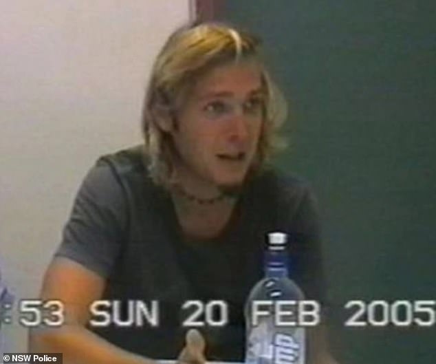 Moran is seen during a police interrogation in February 2005.