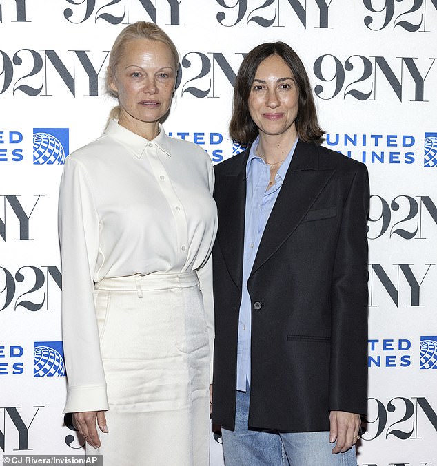 For the special occasion, Coppola, the granddaughter of Francis Ford Coppola, wore a blue button-down blouse, a black blazer jacket, and straight-leg jeans.