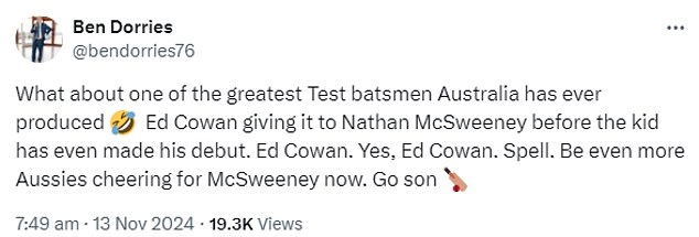 1731481602 518 Aussie cricket star Ed Cowan brands reporter a marshmallow as