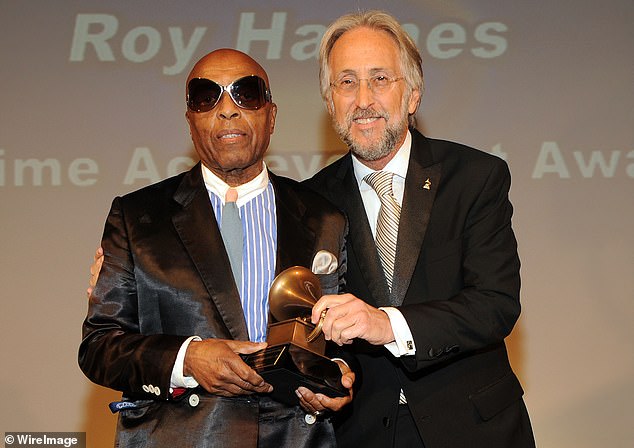 Over the course of her decades-long career, Haynes won two Grammy Awards with eight nominations and received a Lifetime Achievement Award. Pictured in 2011 with former Grammy Chairman Neil Portnow.