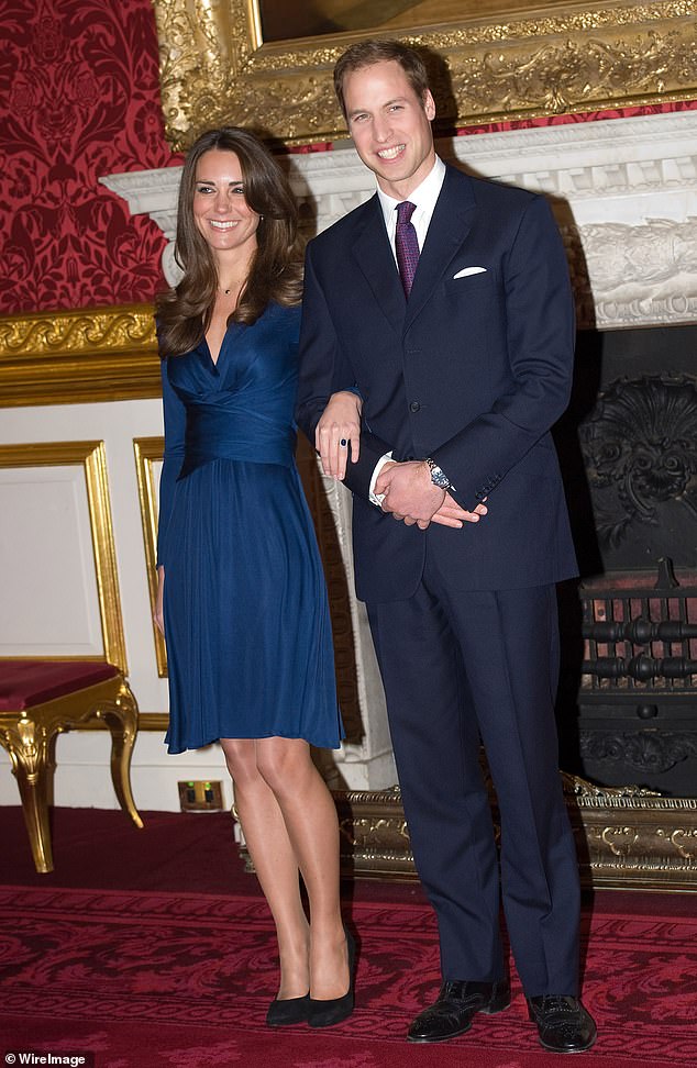 William gave his fiancée Kate the 12-carat oval Ceylon blue sapphire, surrounded by fourteen solitaire diamonds, crafted by Garrard.