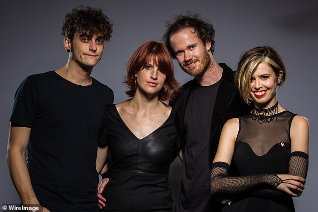 The Jezabels are a Sydney-based rock band that formed in 2007, with members consisting of lead singer Hayley, guitarist Sam Lockwood, pianist and keyboardist Heather Shannon and drummer and percussionist Nik Kaloper. Everything in the photo