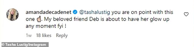 Adding credibility to the claim was Deborra-Lee's friend Amanda de Cadenet, who commented on the same post: 'You are right with this. My dear friend Deb is about to shine any minute now!