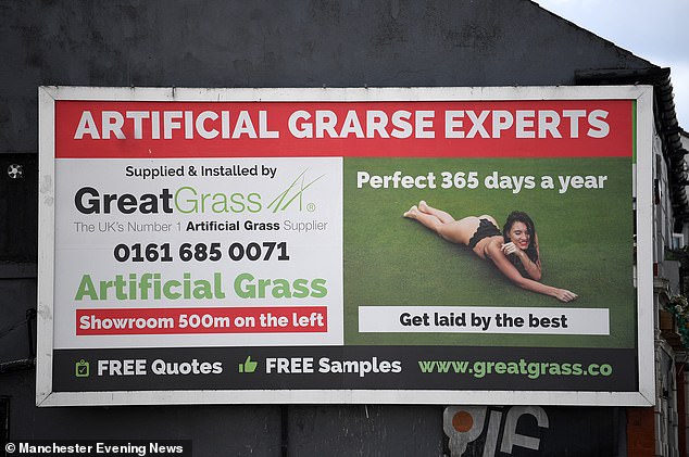 The sign was installed on the same sign, pictured, as the above, at the junction of Hollins Road and Manchester Road, near the M60 motorway in Oldham.