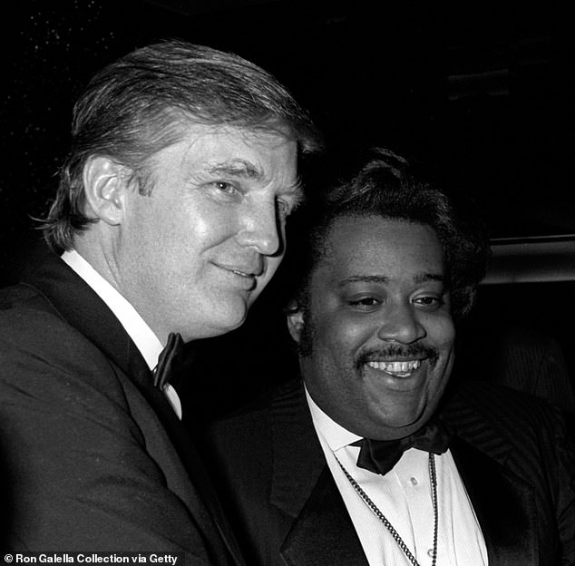 Donald Trump and Al Sharpton attend "The art of the deal" Book Festival on December 12, 1987