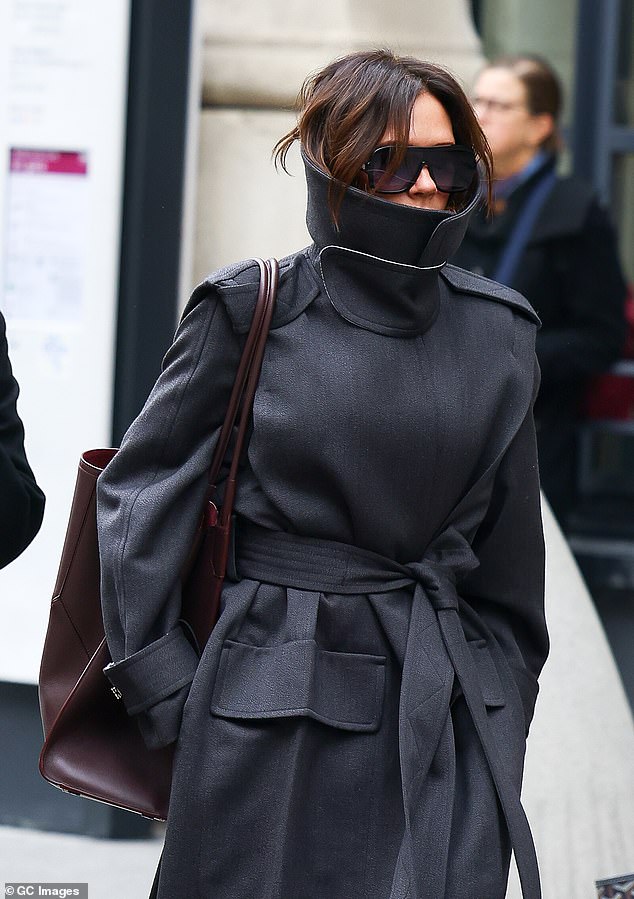 The daughter of footballer David Beckham, 49, went for a walk in the French city with her elegant mother Victoria, 50.