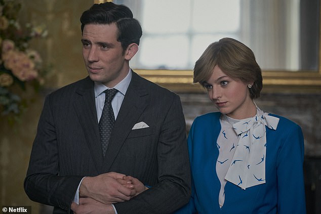 Josh first played Prince Charles in the third season of the hit Netflix series and then worked alongside Emma Corrin's Princess Diana in the fourth season (pictured).