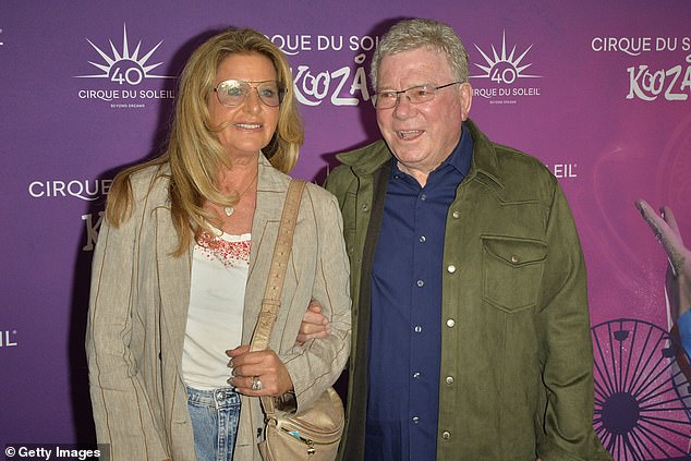 With wife Elizabeth Shatner at the premiere of Cirque du Soleil's KOOZA on the Santa Monica Pier on October 24