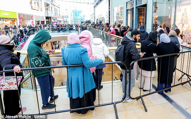 Hours earlier, customers were out in the bitter cold, decked out in warm puffer jackets and hats, desperate to get their hands on cult brands that aren't so easy to find on the High Street.