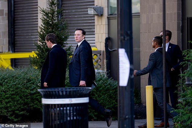 Elon Musk leaves the House Republican Conference on Capitol Hill on November 13