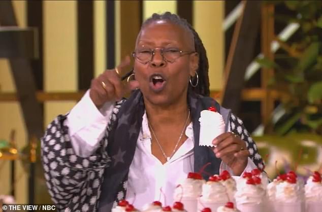 Despite showing off the sweet treats, which were from Holtermann's Bakery in Staten Island, Whoopi admitted she was left with a bad taste in her mouth.