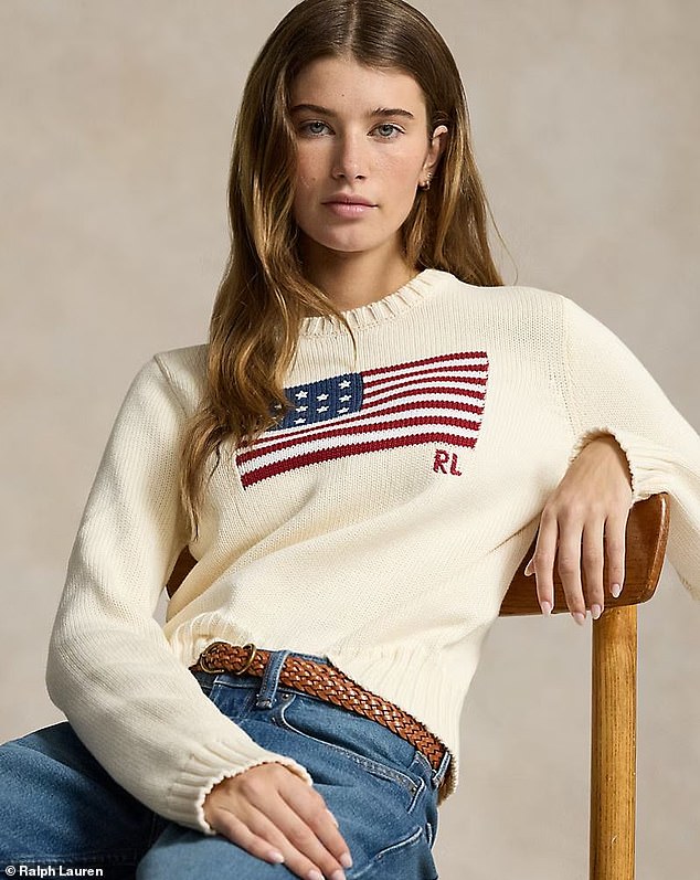 Ralph Lauren's American flag sweater also made the list; suggested buying the viral teddy bear sweater instead, which he called more neutral.